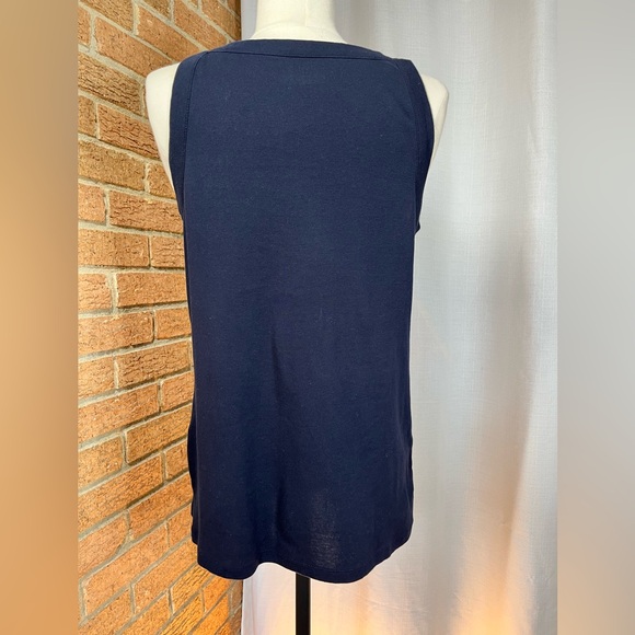 LOFT navy blue tank top - Large - Picture 4 of 6